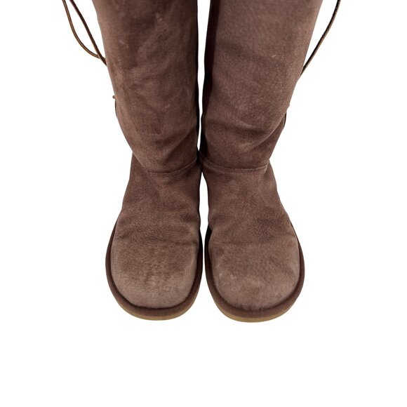 Brown UGG Australia Womens Sz 10 Shearling & Suede Winter Boots - Picture 6 of 8